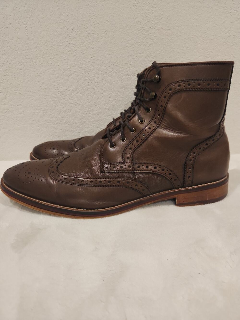 Johnston & Murphy XC Flex Cody Men's 11M Brown Leather Wingtip Ankle Boots